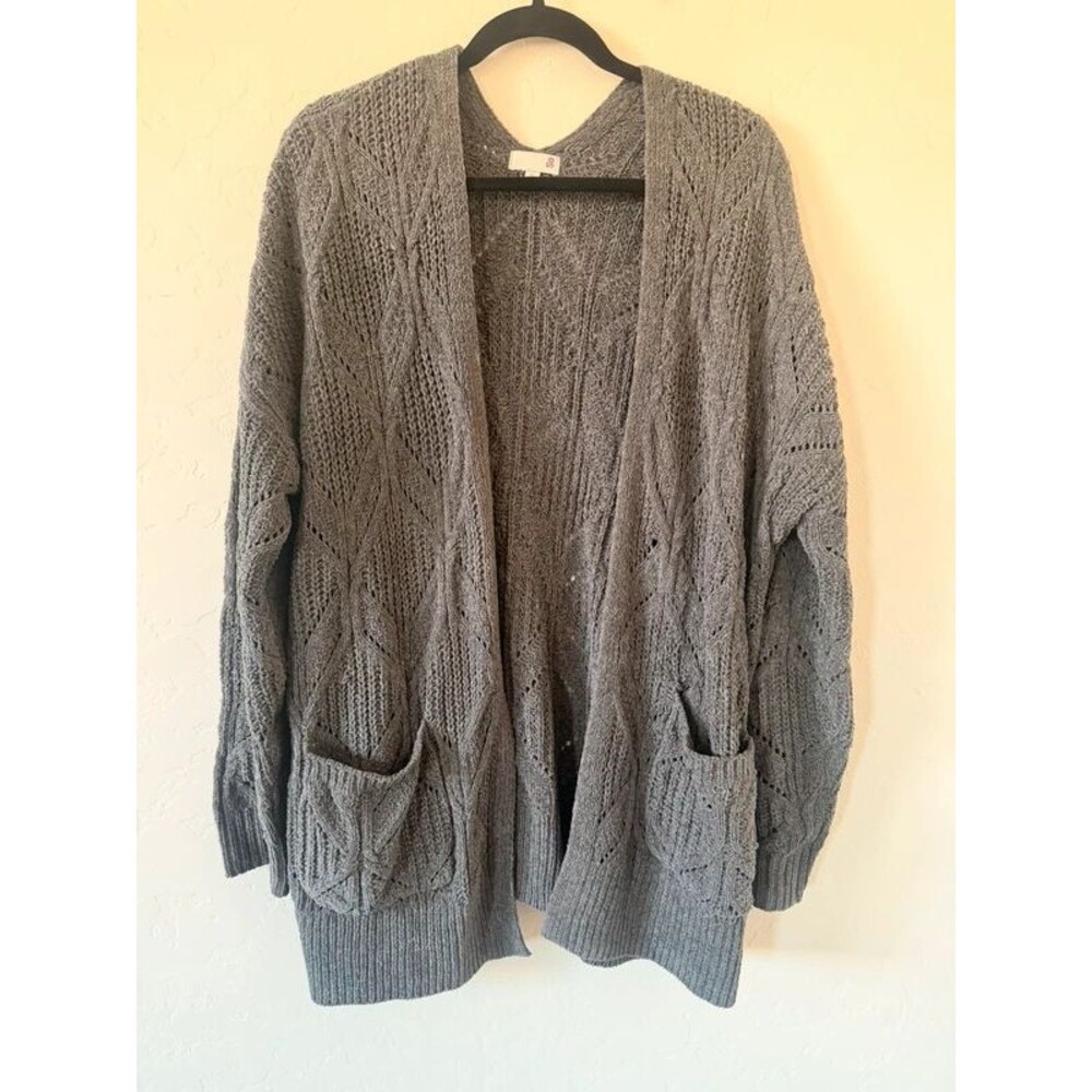 SO Cozy Knit Gray Sweater Size XL